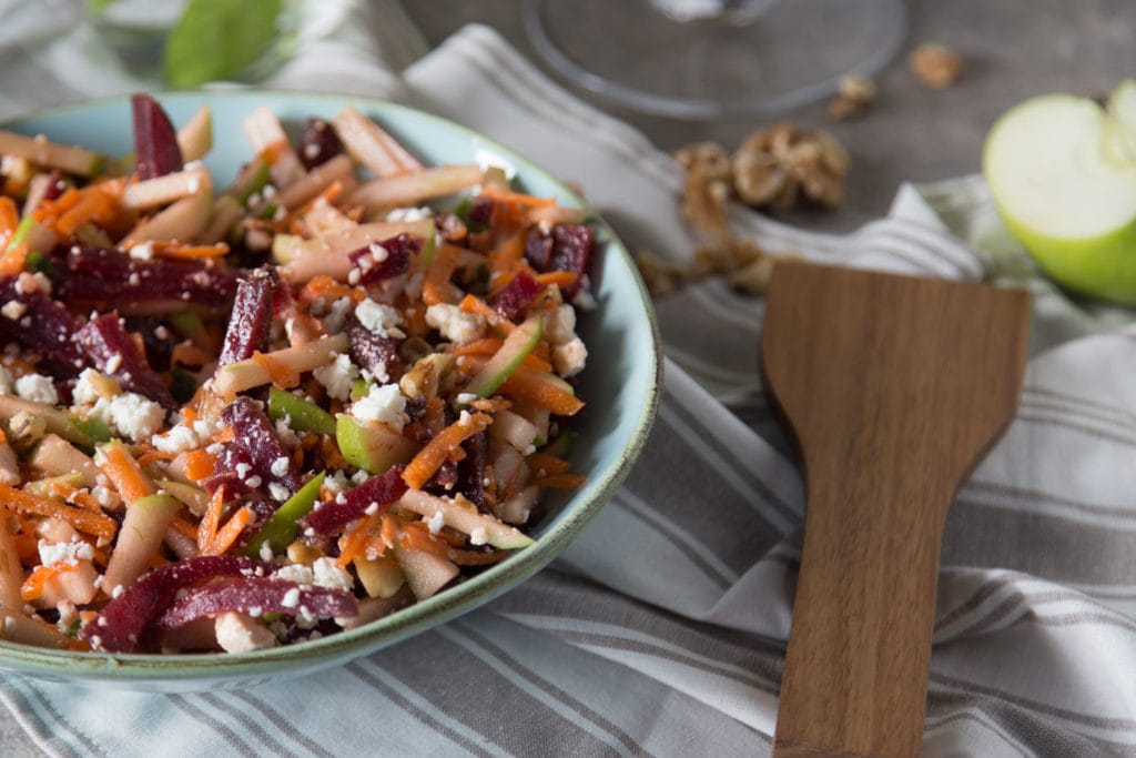 Salade De Betteraves Pommes Et Feta Cinq Fourchettes