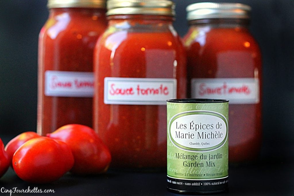 Sauce tomate aux Épices de Marie Michèle Cinq Fourchettes