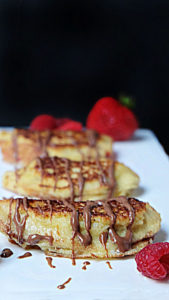 Des chaussons choco-framboise sans pâte à tarte - Cinq Fourchettes