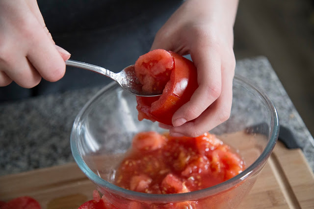 Tomates farcies à la mexicaine Cinq Fourchettes