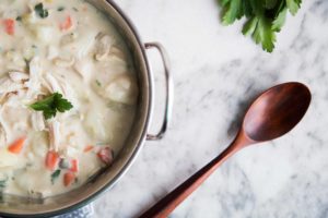 Soupe crémeuse à la dinde et aux pommes de terre / Cinq Fourchettes