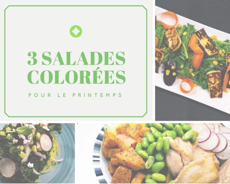3 salades printanières colorées / Cinq Fourchettes