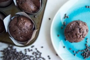 Muffins double chocolat MOELLEUX ET COCHONS Cinq Fourchettes