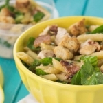 salade césar pâtes lunch facile recette Cinq Fourchettes