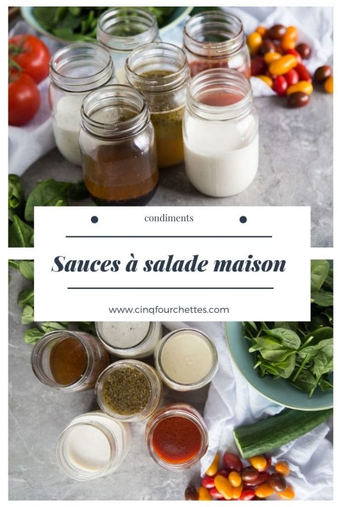 6 sauces et vinaigrettes à salade maison ! » Cinq Fourchettes