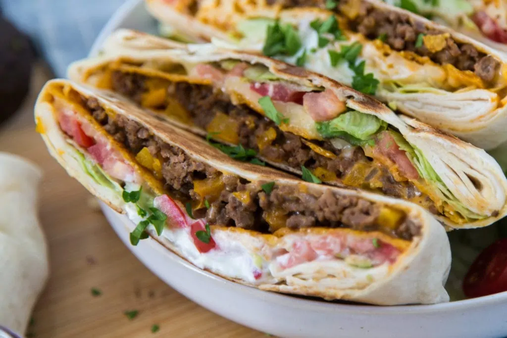 crunch wrap tacos sandwich Cinq Fourchettes recette