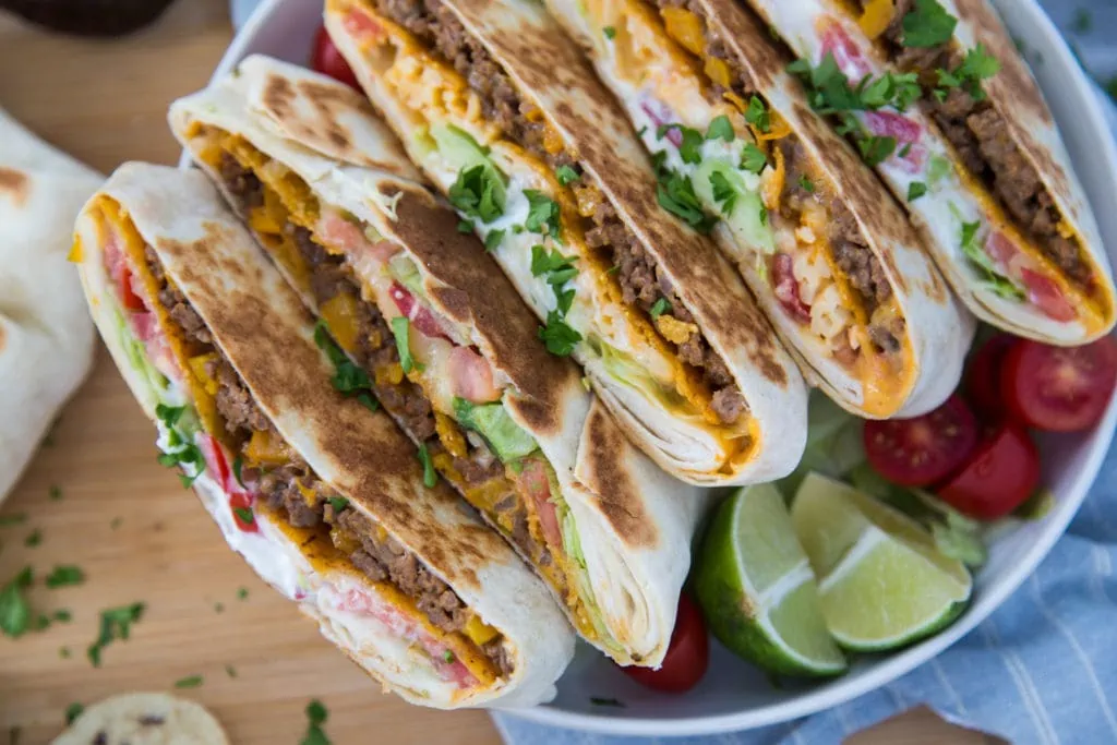 crunch wrap tacos sandwich Cinq Fourchettes recette