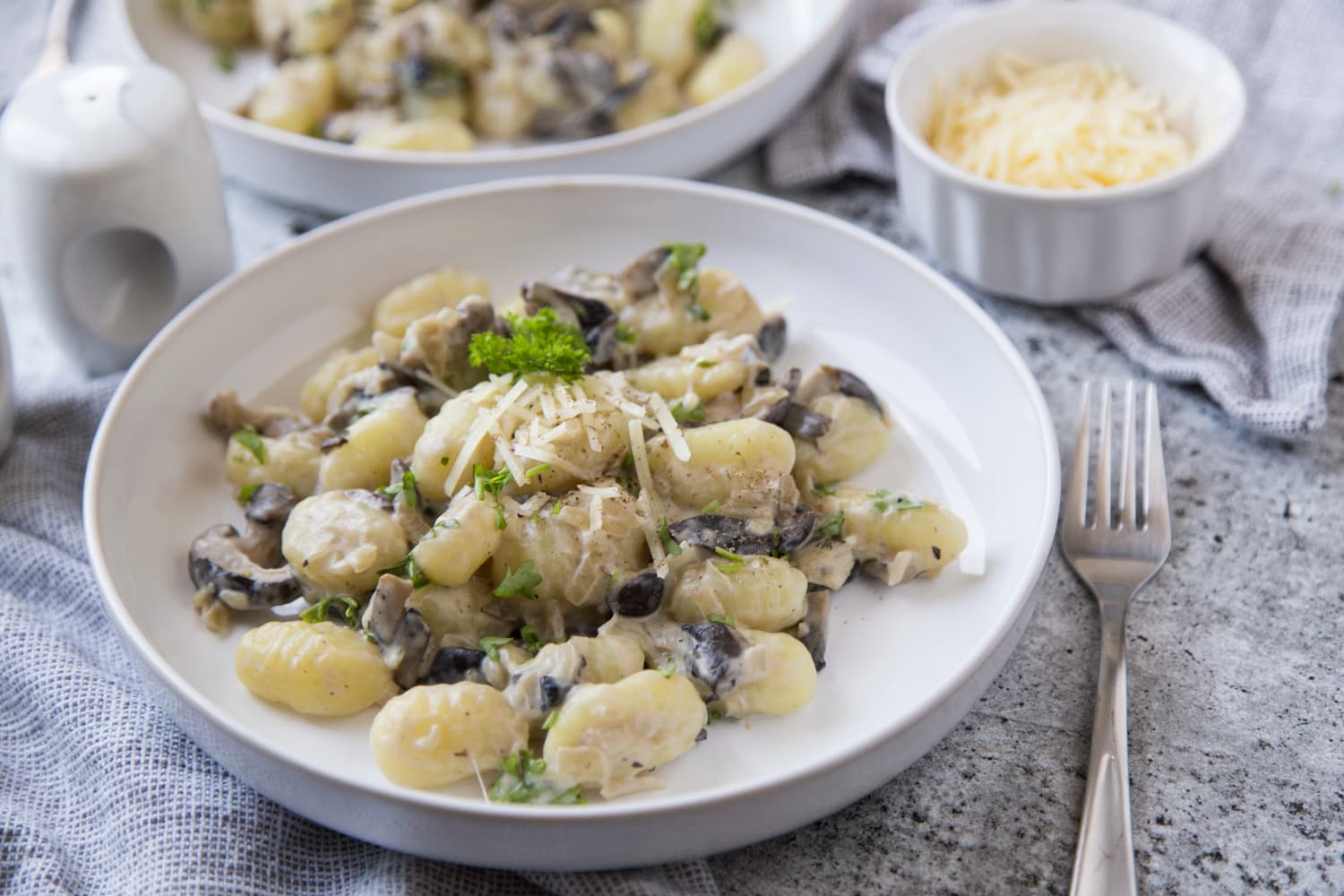 Gnocchis crémeux aux champignons sauvages » Cinq Fourchettes