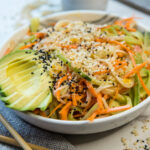 salade kani avocat goberge concombre carotte recette Cinq Fourchettes santé
