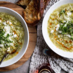 soupe au brocoli feta orzo Cinq Fourchettes