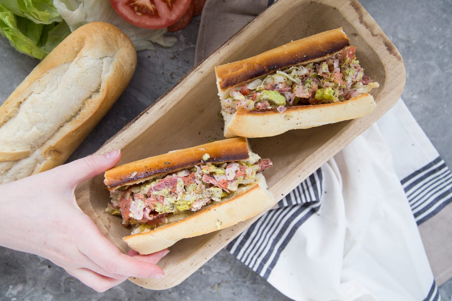 chopped italian sandwich sous-marin trends Cinq Fourchettes recette recipe