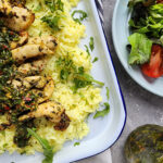 Poulet sauce chimichurri chicken riz rice recette recipe Cinq Fourchettes