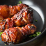 pilon de poulet bbq bacon chicken drumstick airfryer four oven recette recipe Cinq Fourchettes