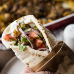 pita gyros au boeuf roti de palette pommes de terre recette recipe Cinq Fourchettes beef
