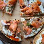 pizza déjeuner saumon fromage oeuf breakfast salmon recette recipe Cinq Fourchettes