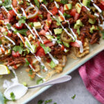 nachos frites gaufrees porc effiloche recette recipe fries pulled pork cinq fourchettes