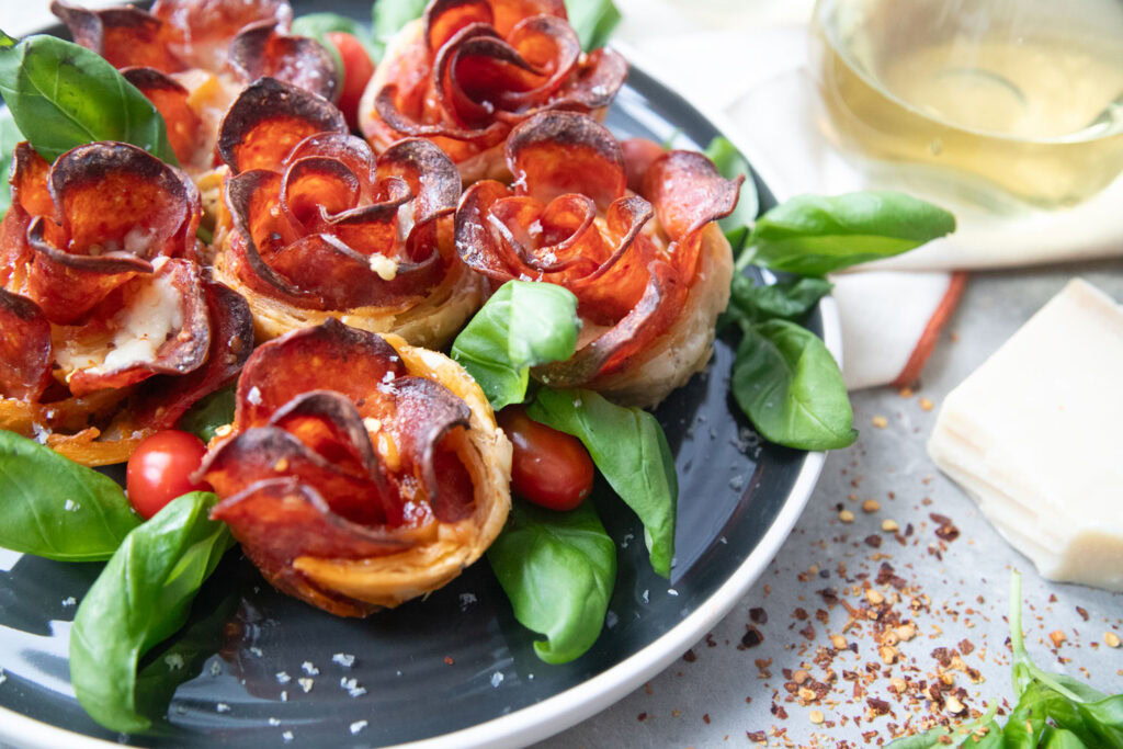 fleurs roses bouquet pizza cinq fourchettes saint valentin recettes