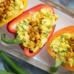sandwich poivron oeufs salade aneth farci cinq fourchettes Nancy Bordeleau recette recipe egg salad dill pepper sans gluten no